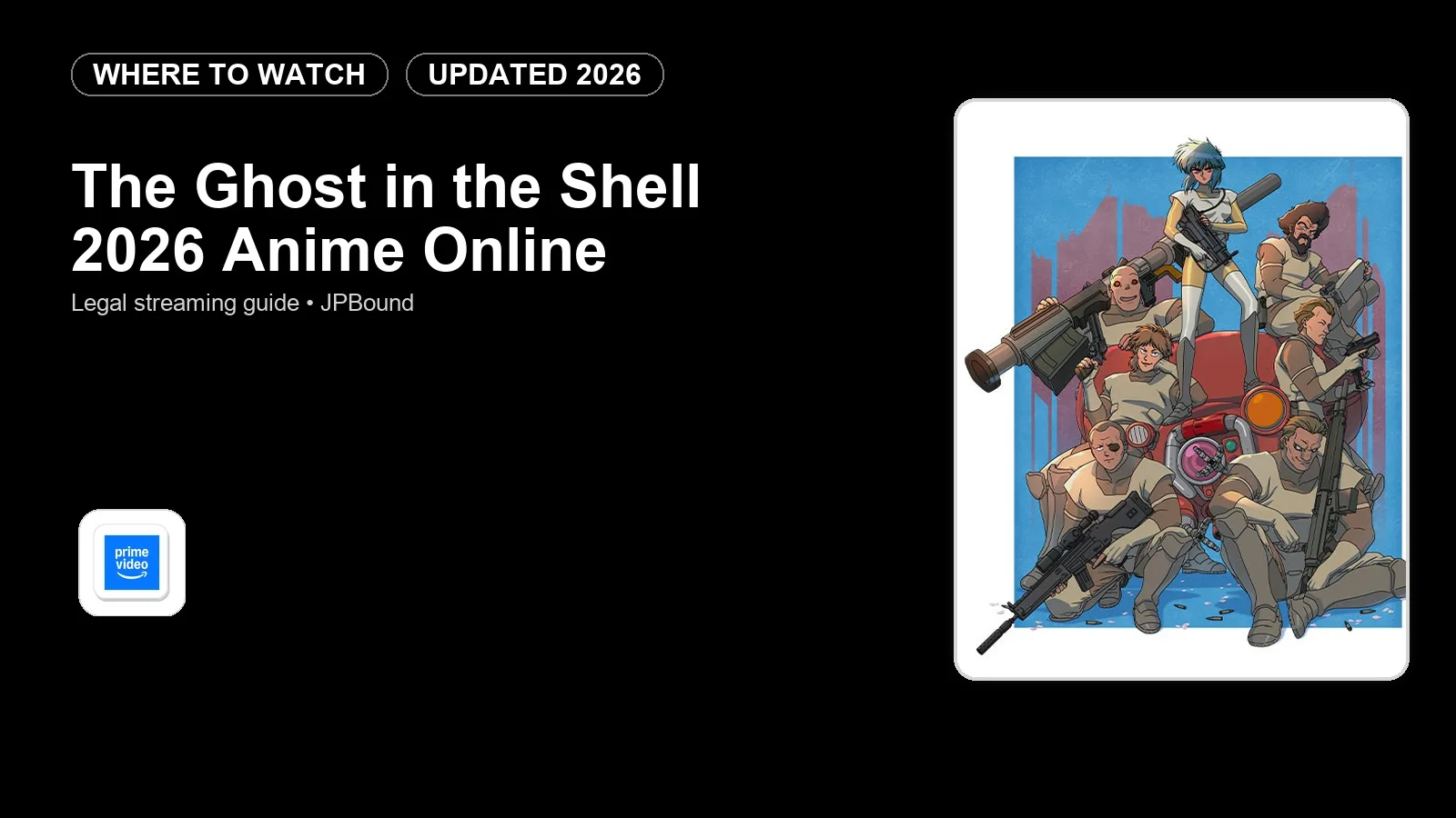 Dónde ver legalmente el anime The Ghost in the Shell 2026 en línea