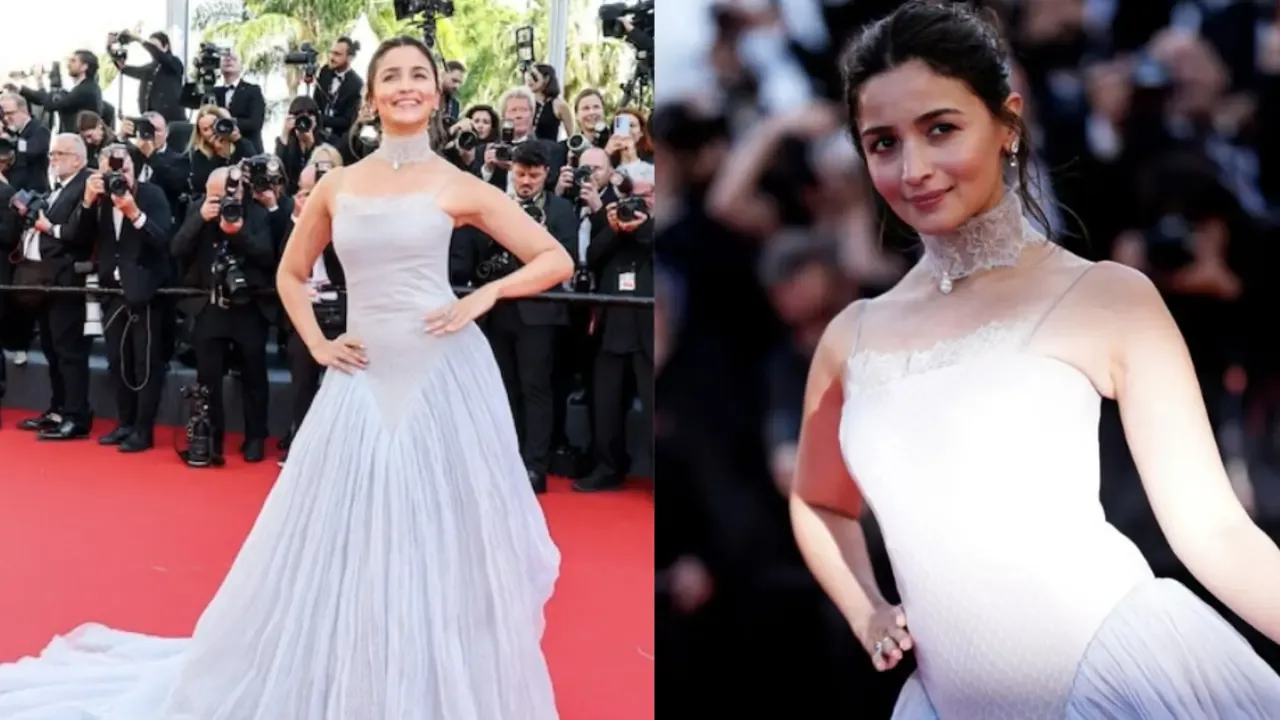 Alia Bhatt destaca en Cannes con vestido lavanda y toque vintage en su estilo