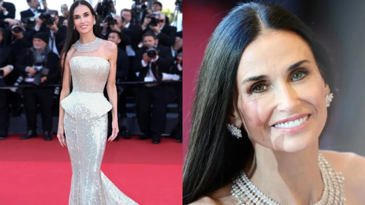 Demi Moore deslumbra en Cannes 2026 con un vestido Jacquemus y joyas Chopard